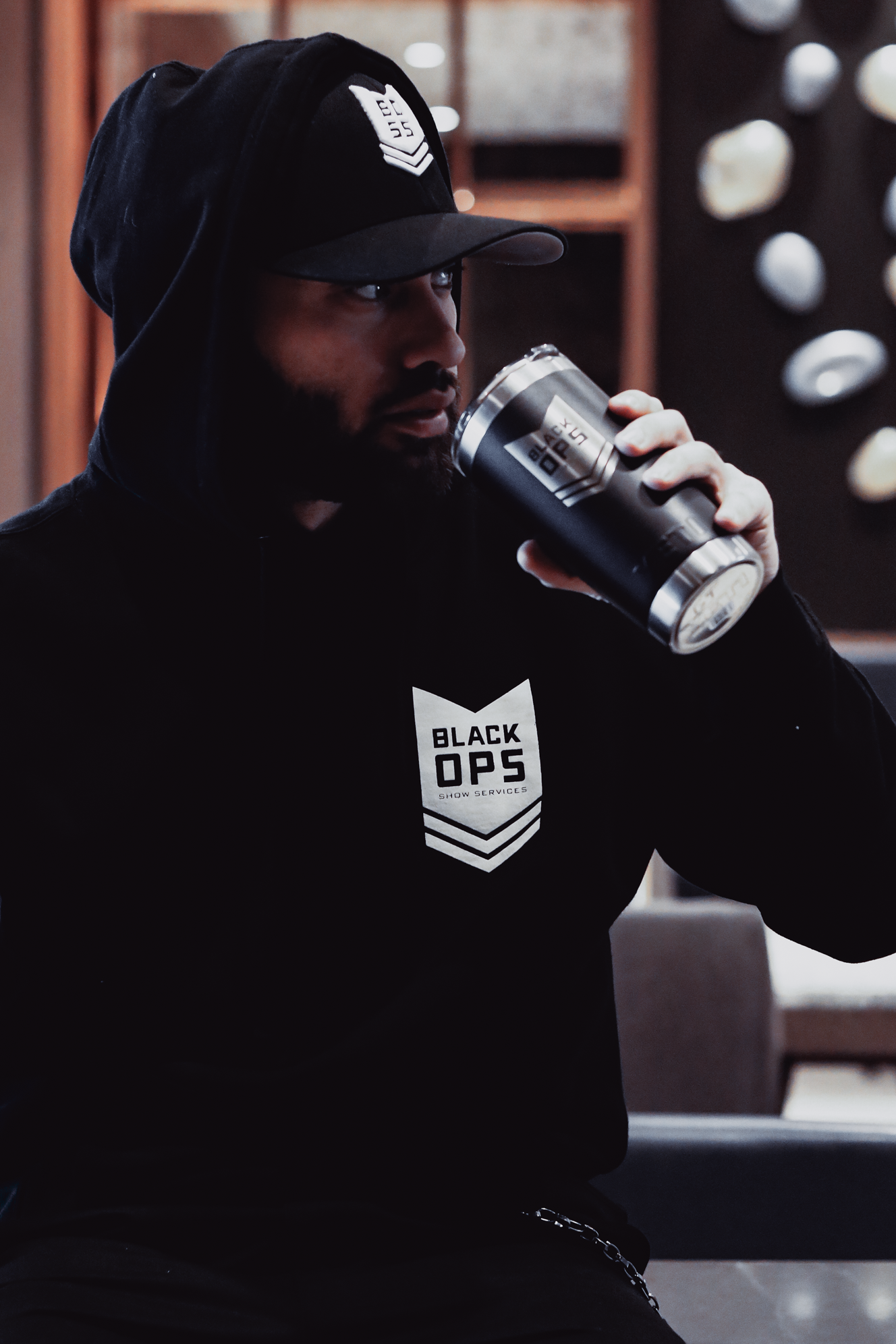 Black OPS Show Services Rank Badge Yeti Rambler 20oz - Black