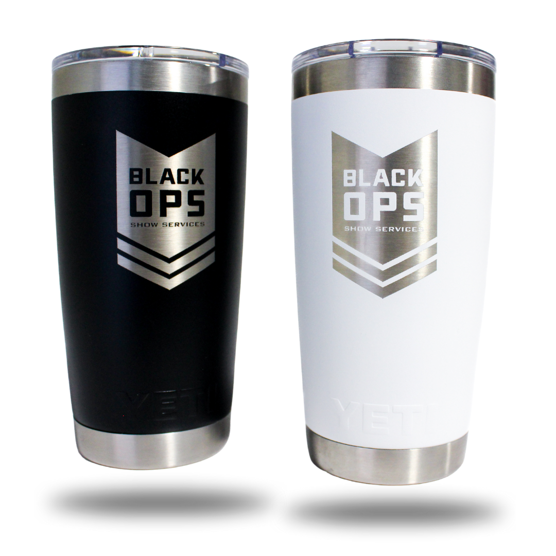 Black OPS Show Services Rank Badge Yeti Rambler 20oz - Black