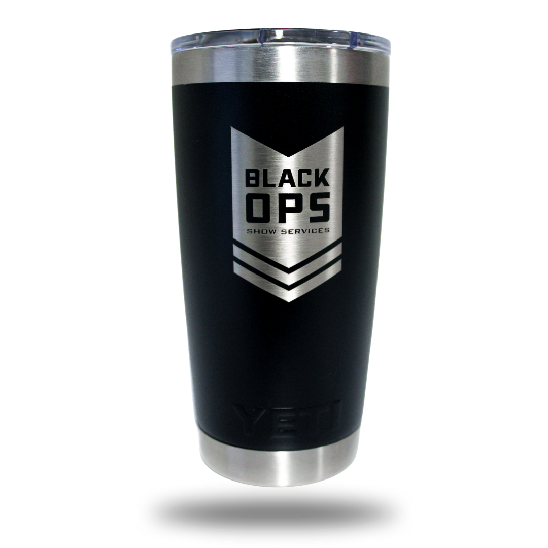 Black OPS Show Services Rank Badge Yeti Rambler 20oz - Black